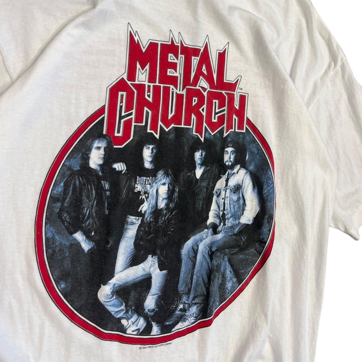 Vintage 1989 Metal Church White