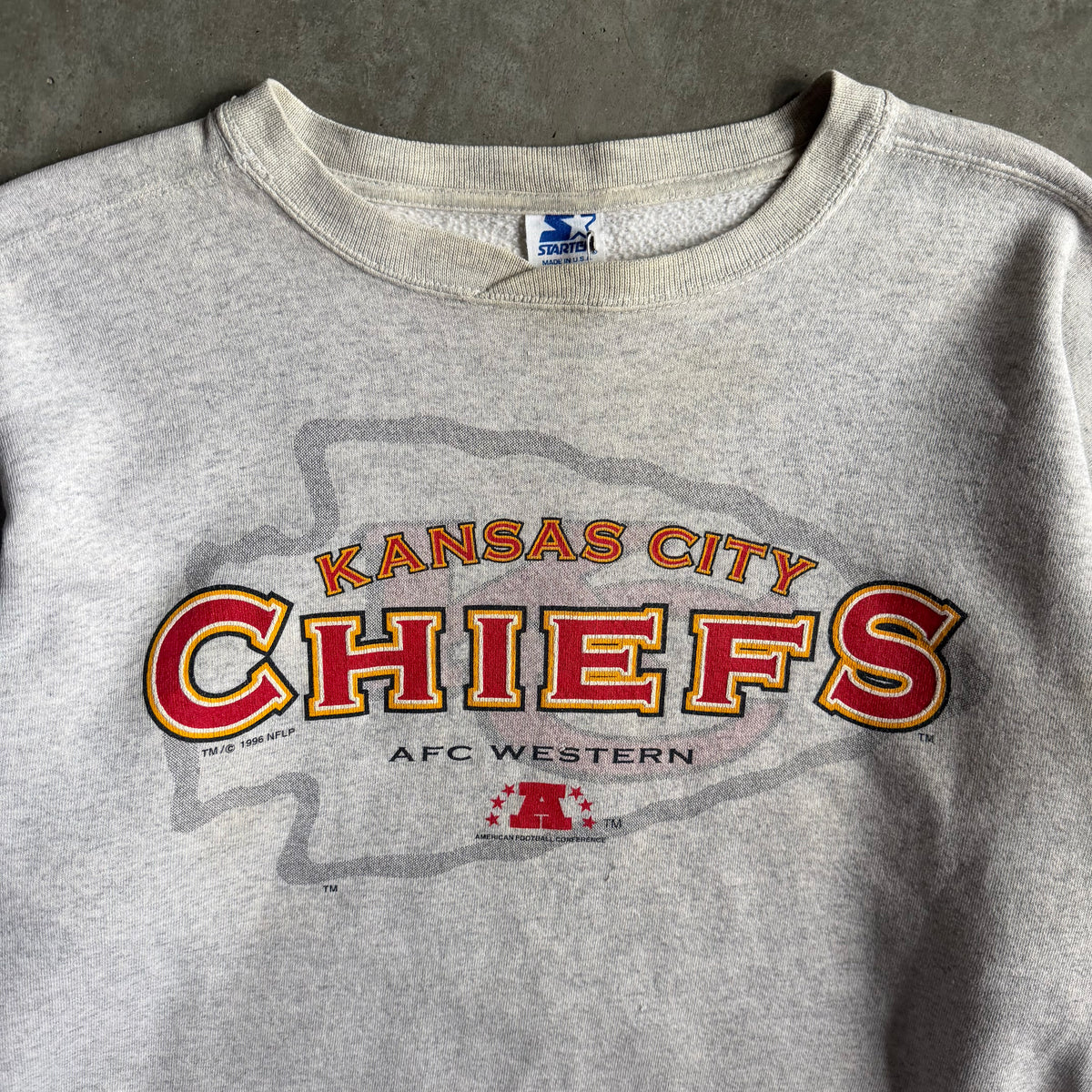 Vintage Starter Kansas City Chiefs AFC Grey Sweatshirt