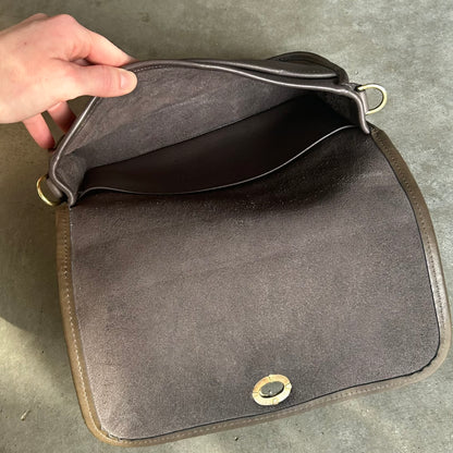 Coach 90s Grey Penny Pocket Turnlock Bag