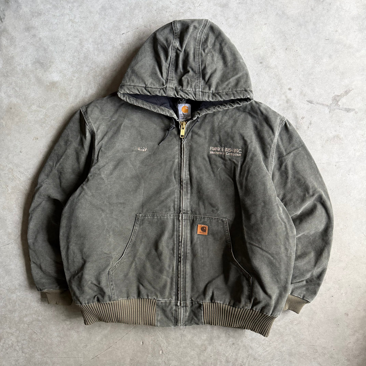 Carhartt ‘J130 MOS’ Moss Green Active Jacket w/ Embroidery