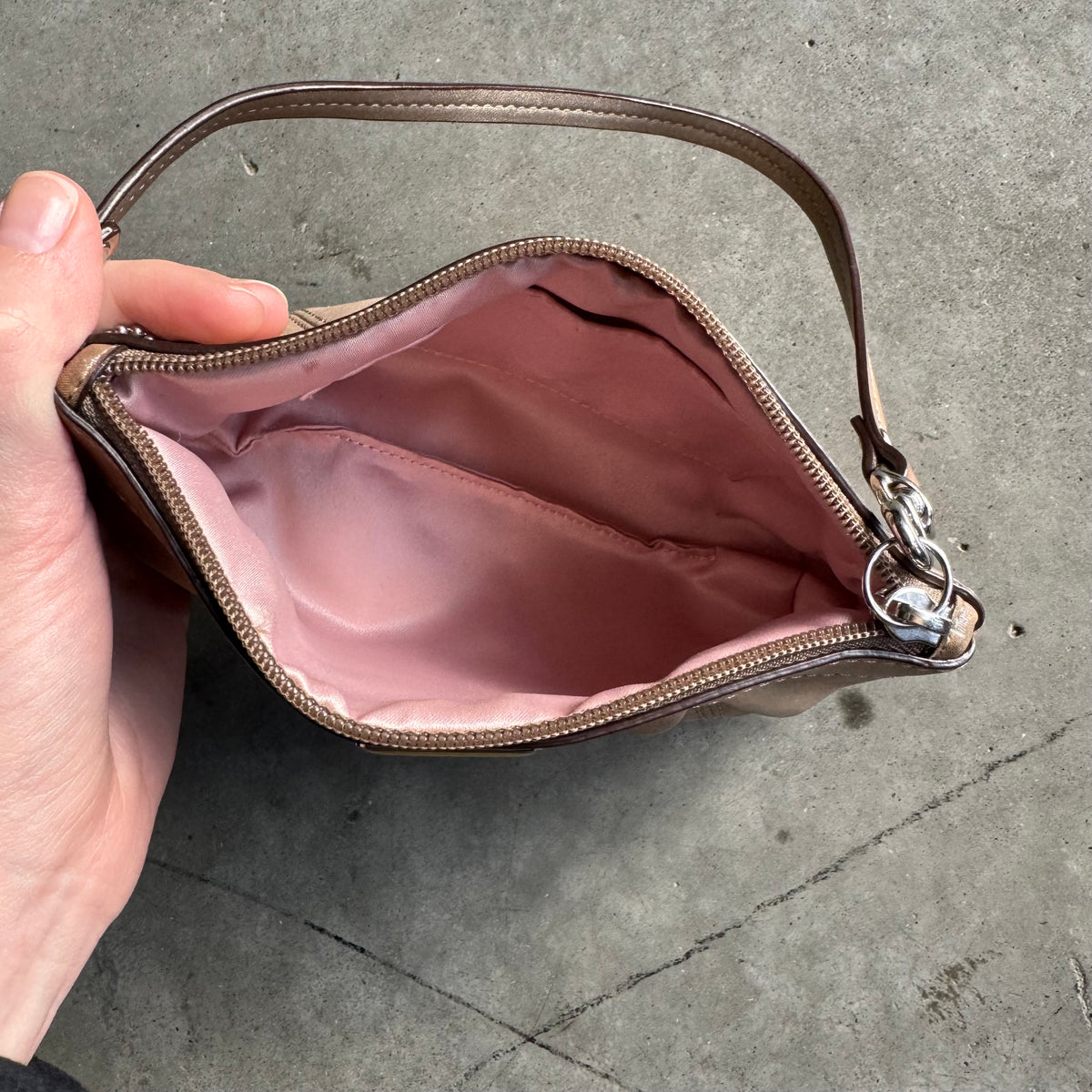 Coach Y2K Gold Wristlet