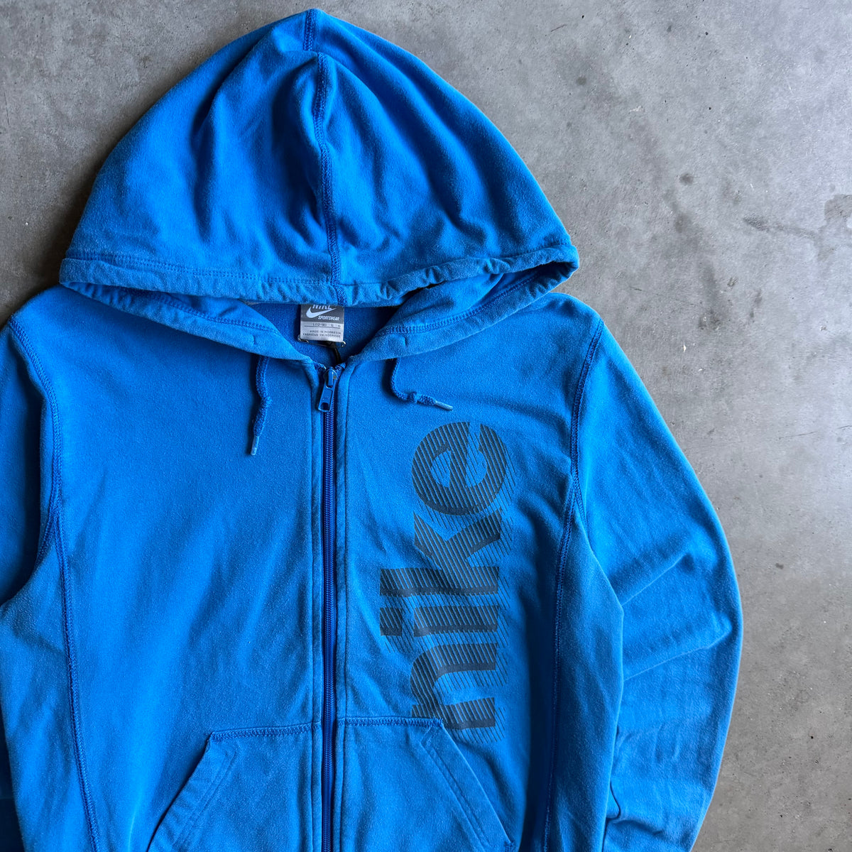 Y2K Nike Sideways Spell-Out Zip-Up Hoodie