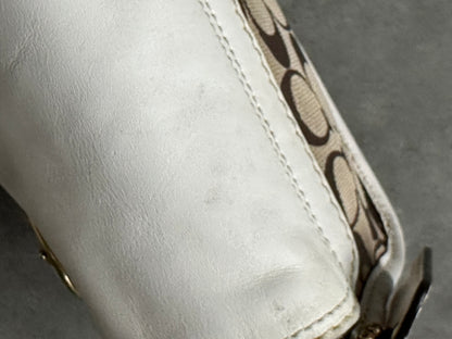 Coach Y2K Signature Mini Shoulder Bag Tan/White