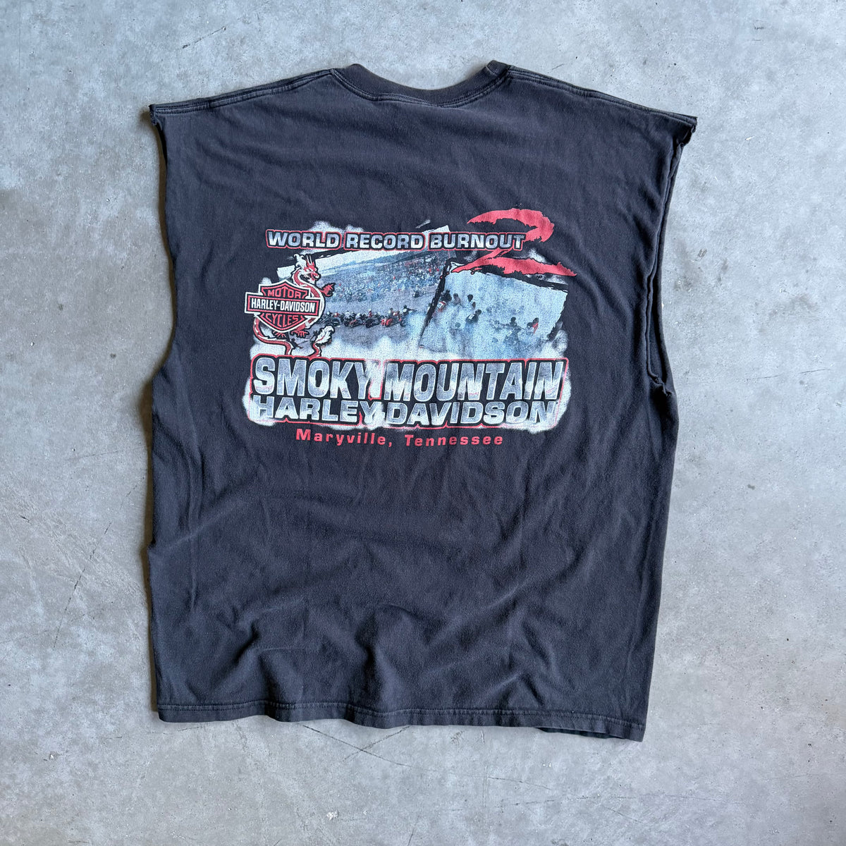 Harley Davidson Smoky Mountain World Record Burnout 2 Cut Off