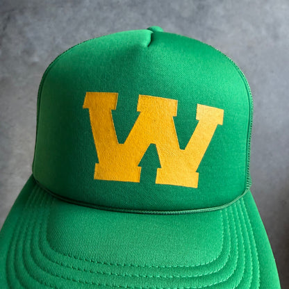 Vintage Green & Yellow ‘W’ Mesh Trucker Hat