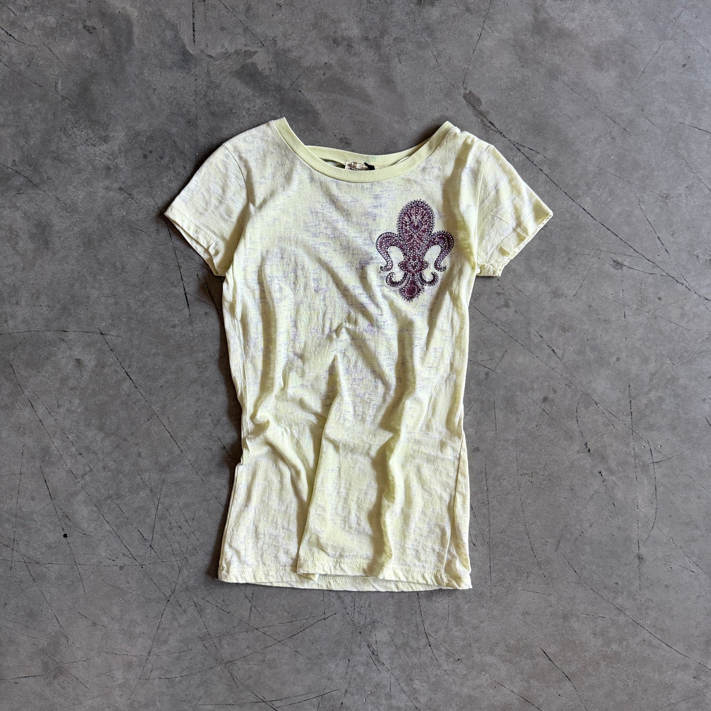 Y2K Vocal Yellow Acid Fleur Tee