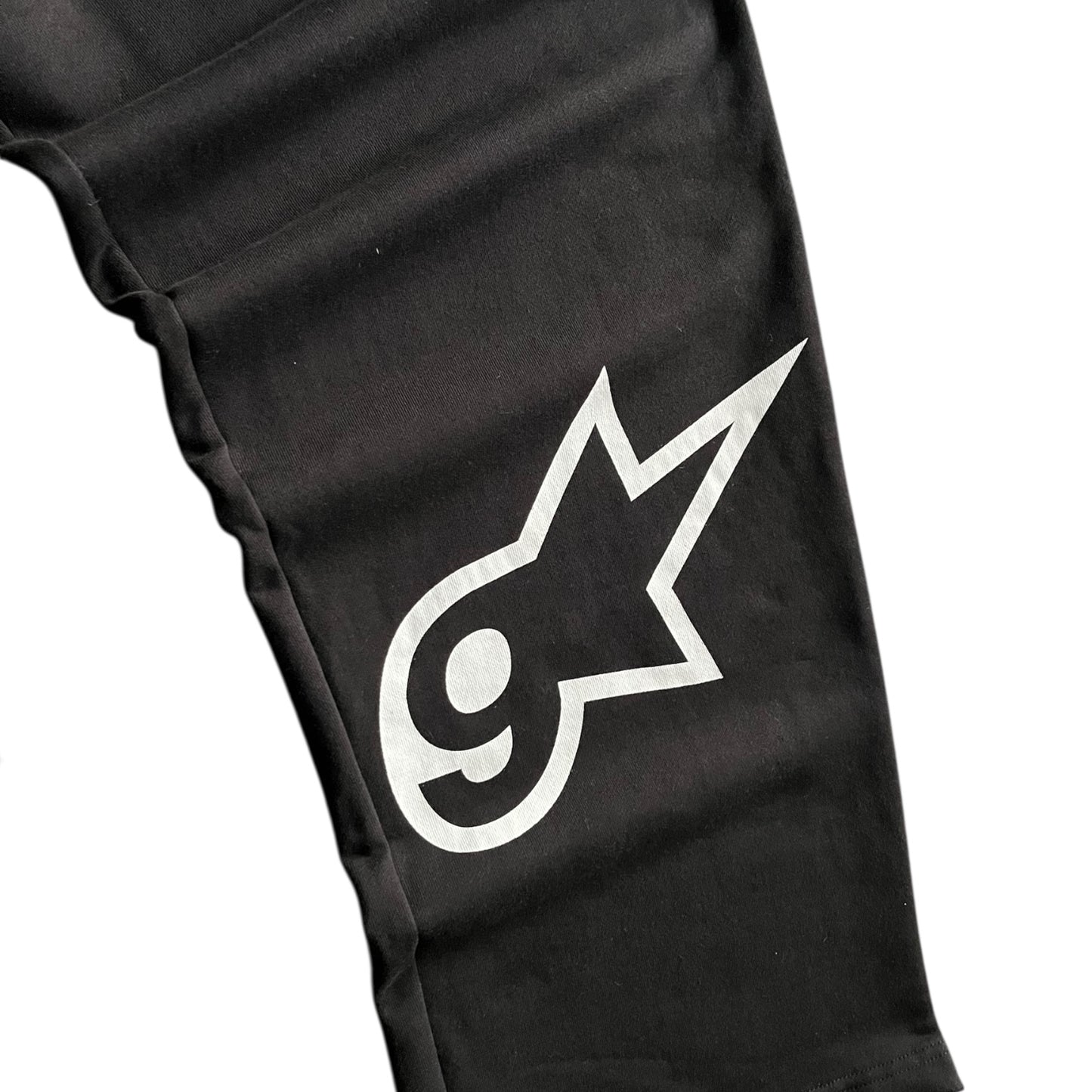 Goldeneye ‘GE Star’ Baggy Wide-Leg Sweatpants (Black)