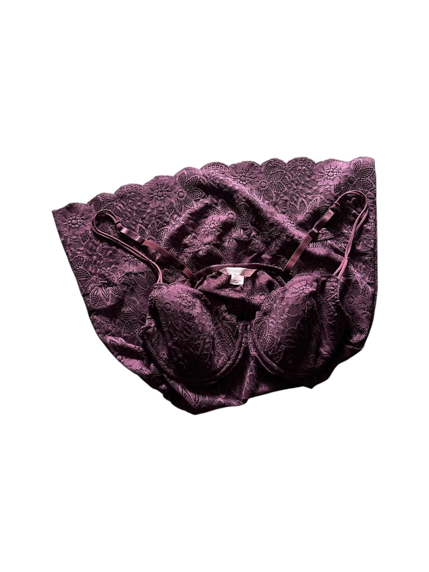 Women’s Y2K Victoria Secret Plum Lace Body Con Slip