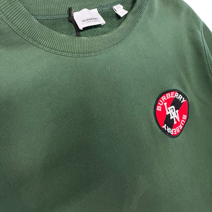 Burberry Kelly Green Patch Crewneck Sweatshirt