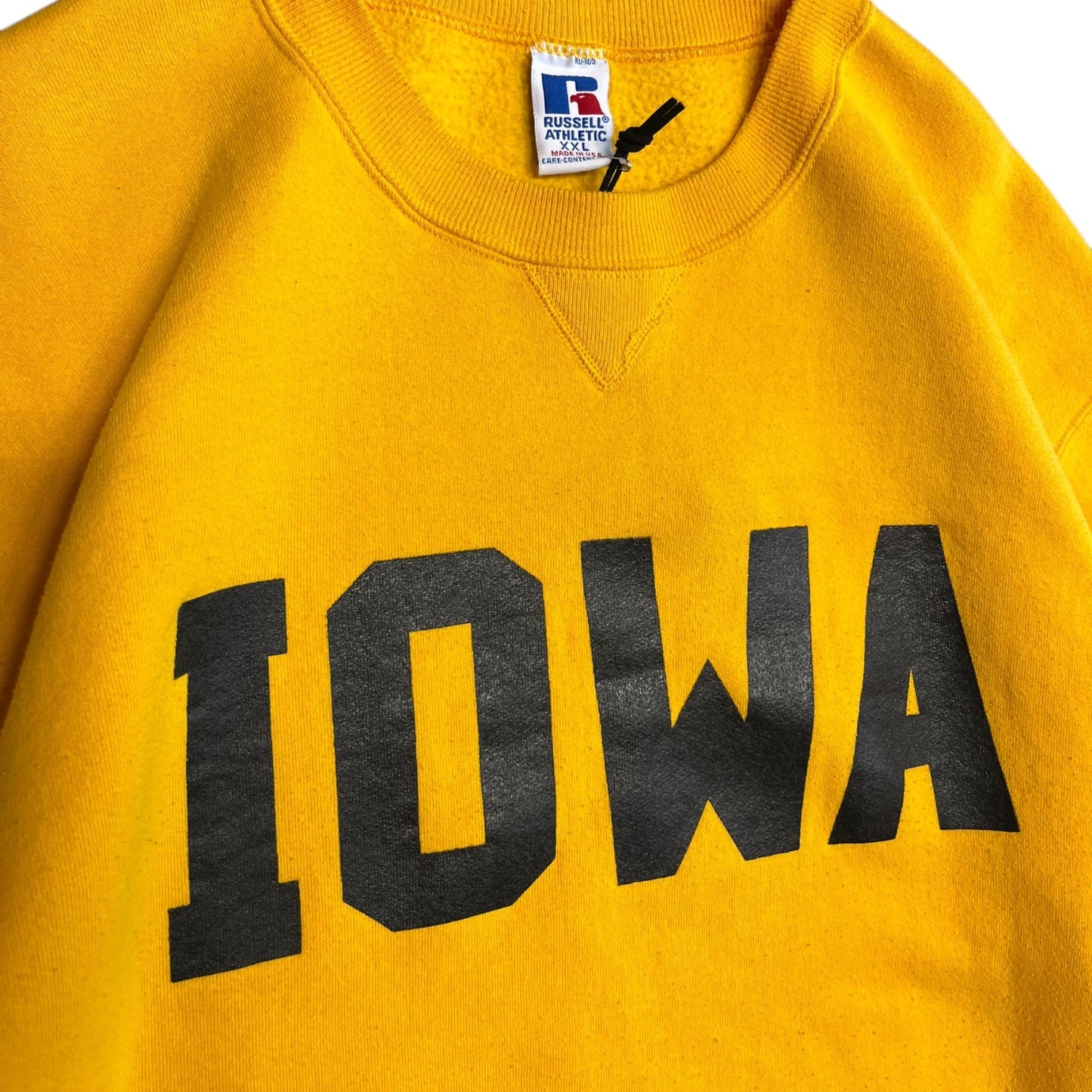 Vintage Russell Athletic Iowa Yellow Sweatshirt