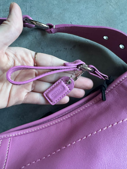 Y2K Coach Rare Rasberry Large Hobo Shoulder Bag Mint Condition
