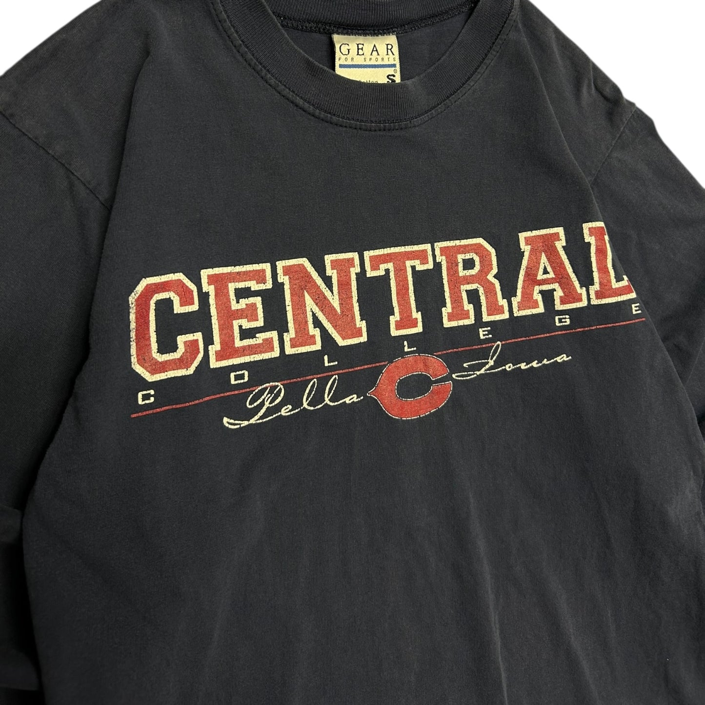 Vintage Central College Pella Iowa Navy L/S Tee