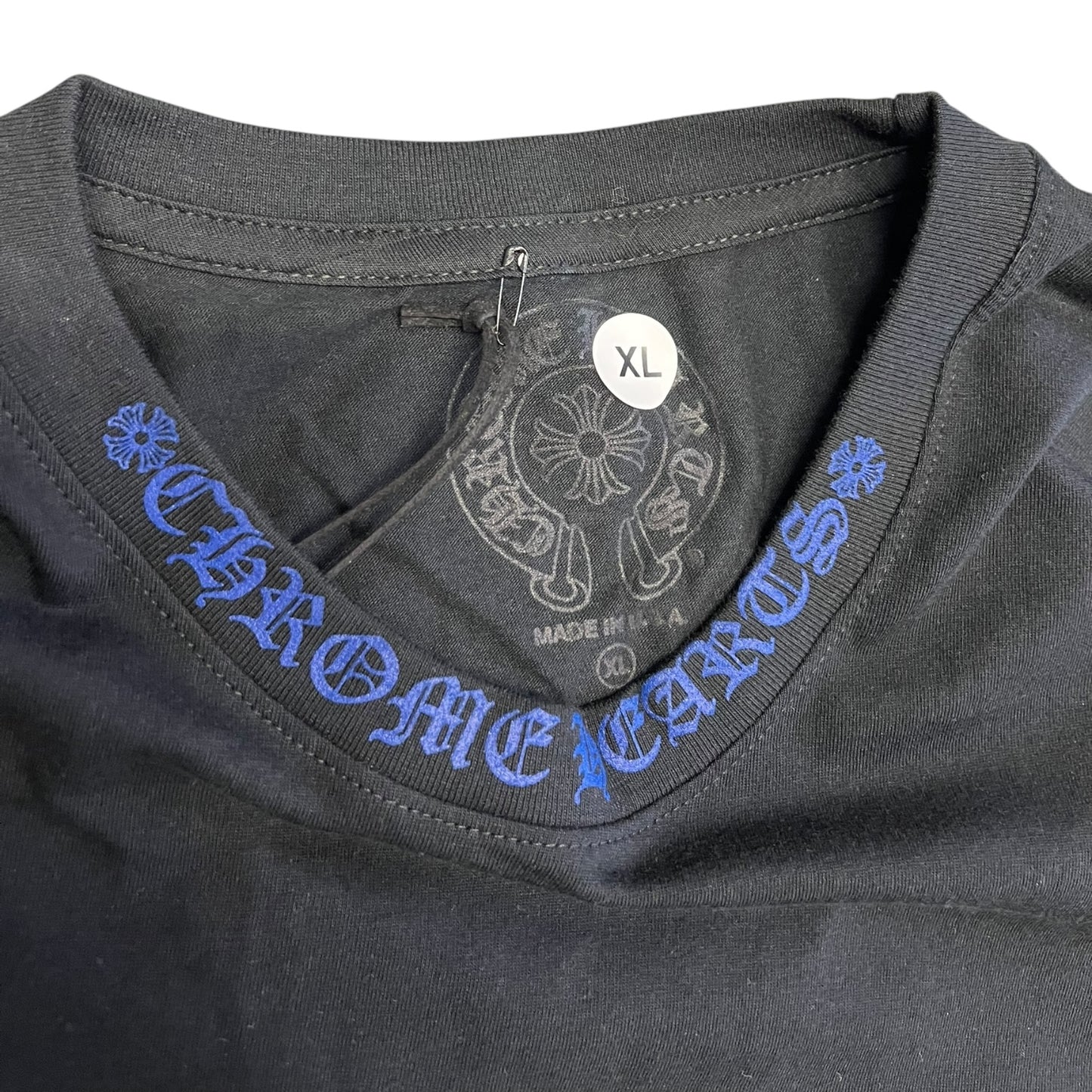 Chrome Hearts Spell Out Longsleeve Pocket Tee BLK/Blue