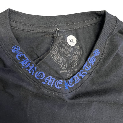 Chrome Hearts Spell Out Longsleeve Pocket Tee BLK/Blue