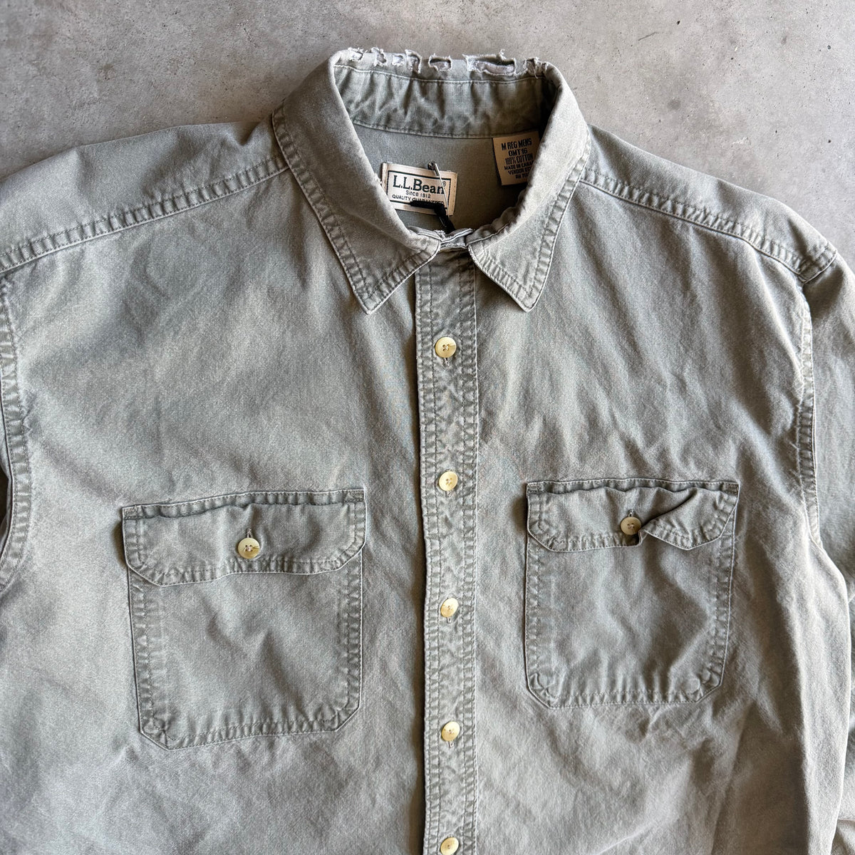 Y2K L.L. Bean Green Button Up Shirt