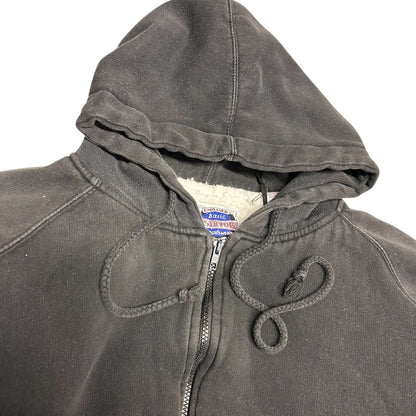 Vintage Reservoir Sherpa Lined Black Zip Up Hoodie