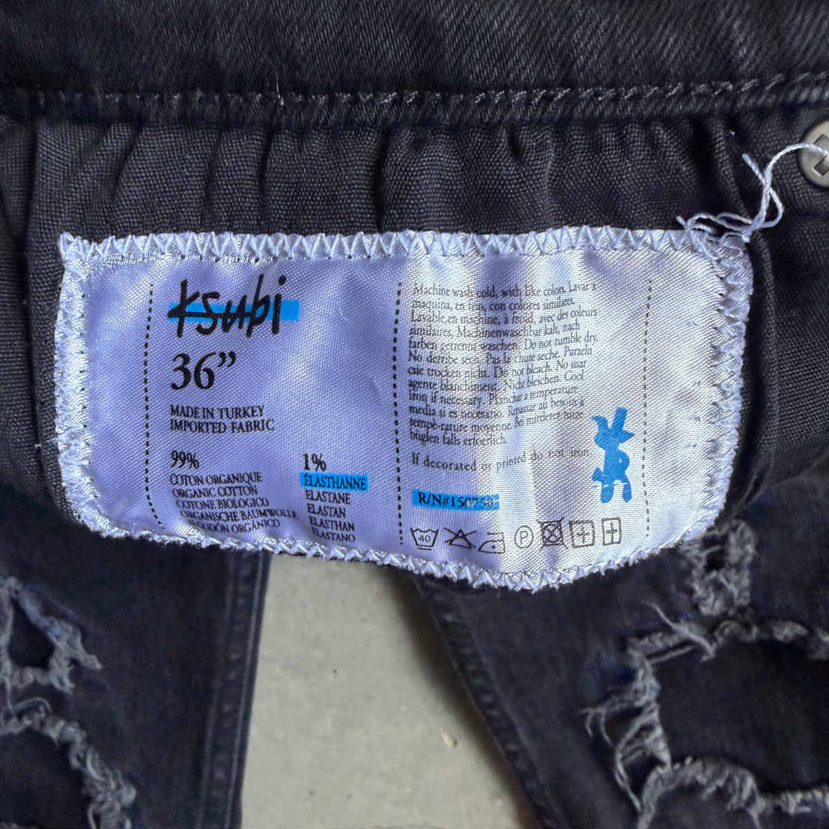 Ksubi Distressed Knee Black Slim Fit Jeans