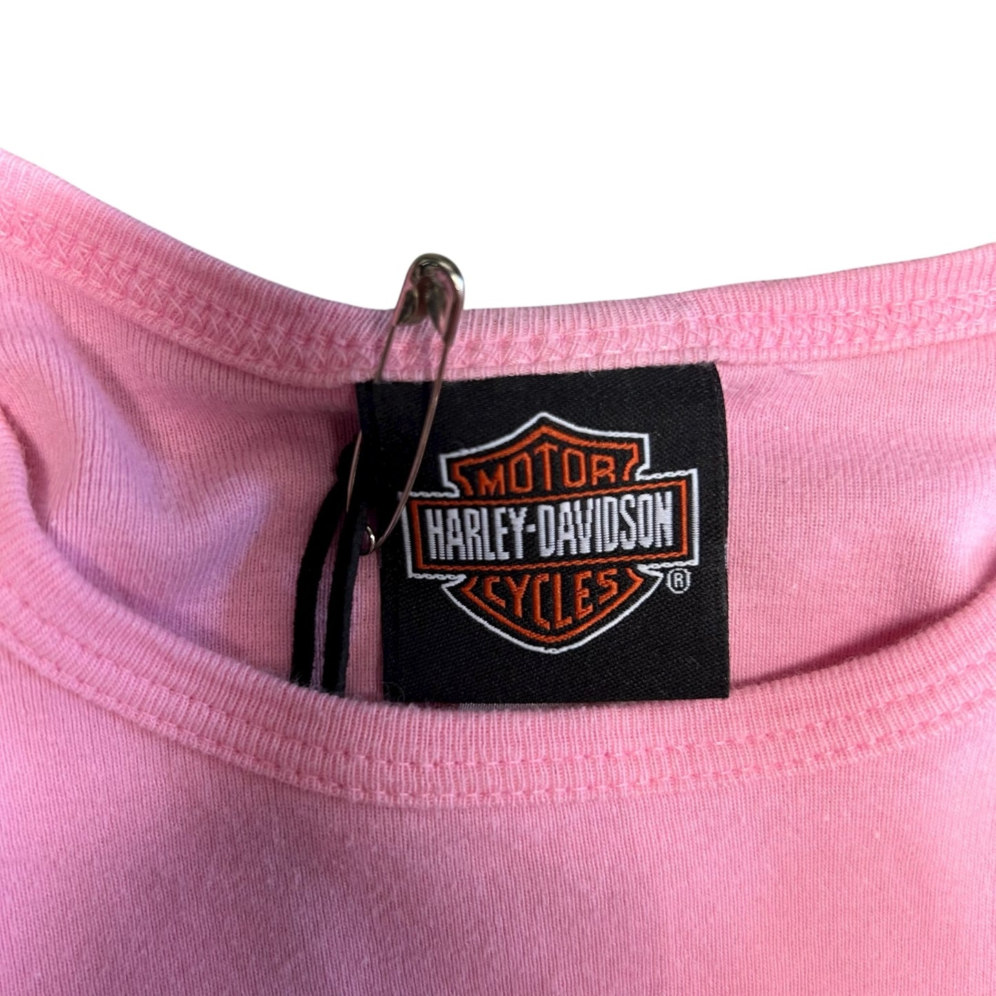 Y2K Harley Davidson Sparkly Logo Baby Tee