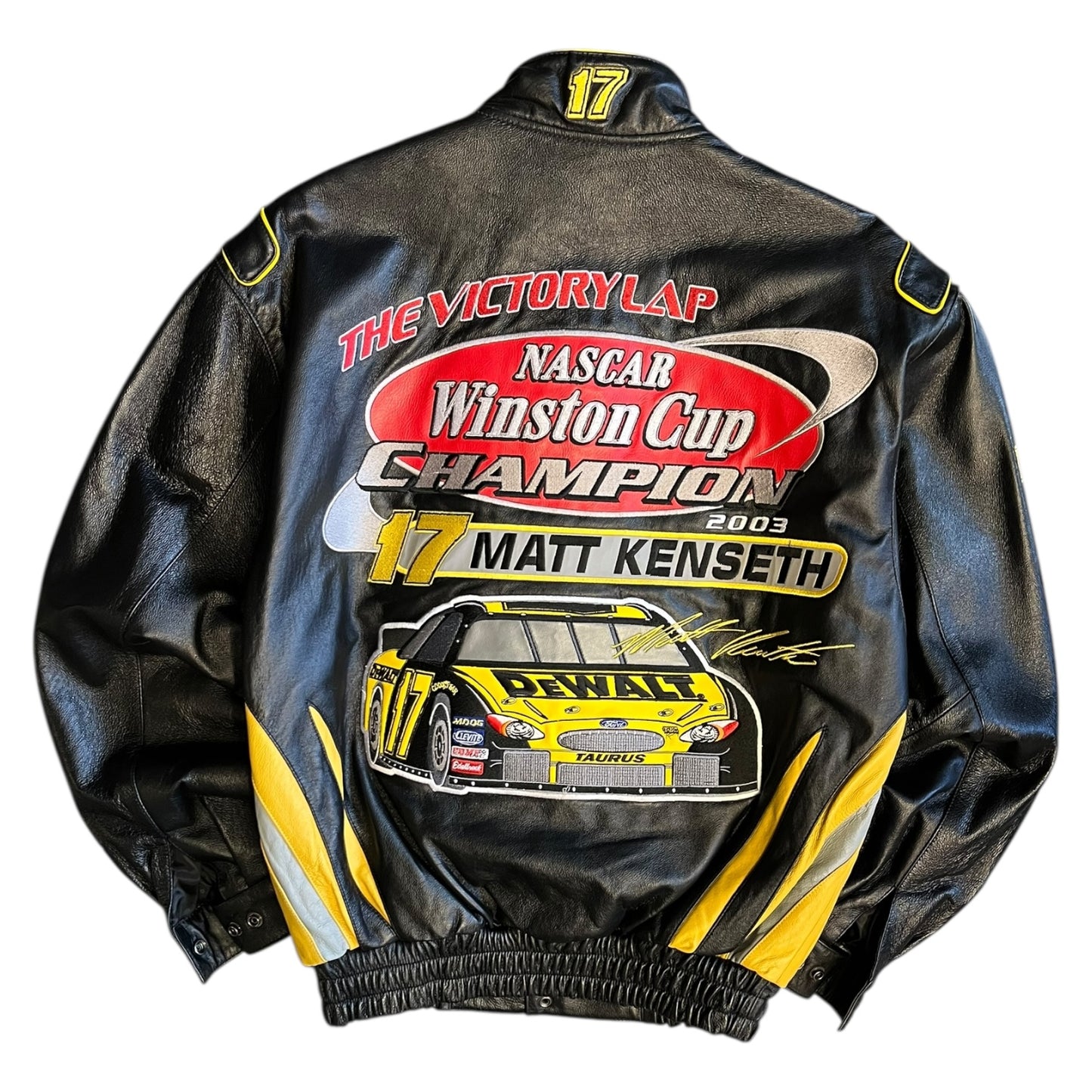 NASCAR JH Designs DeWalt Leather Jacket