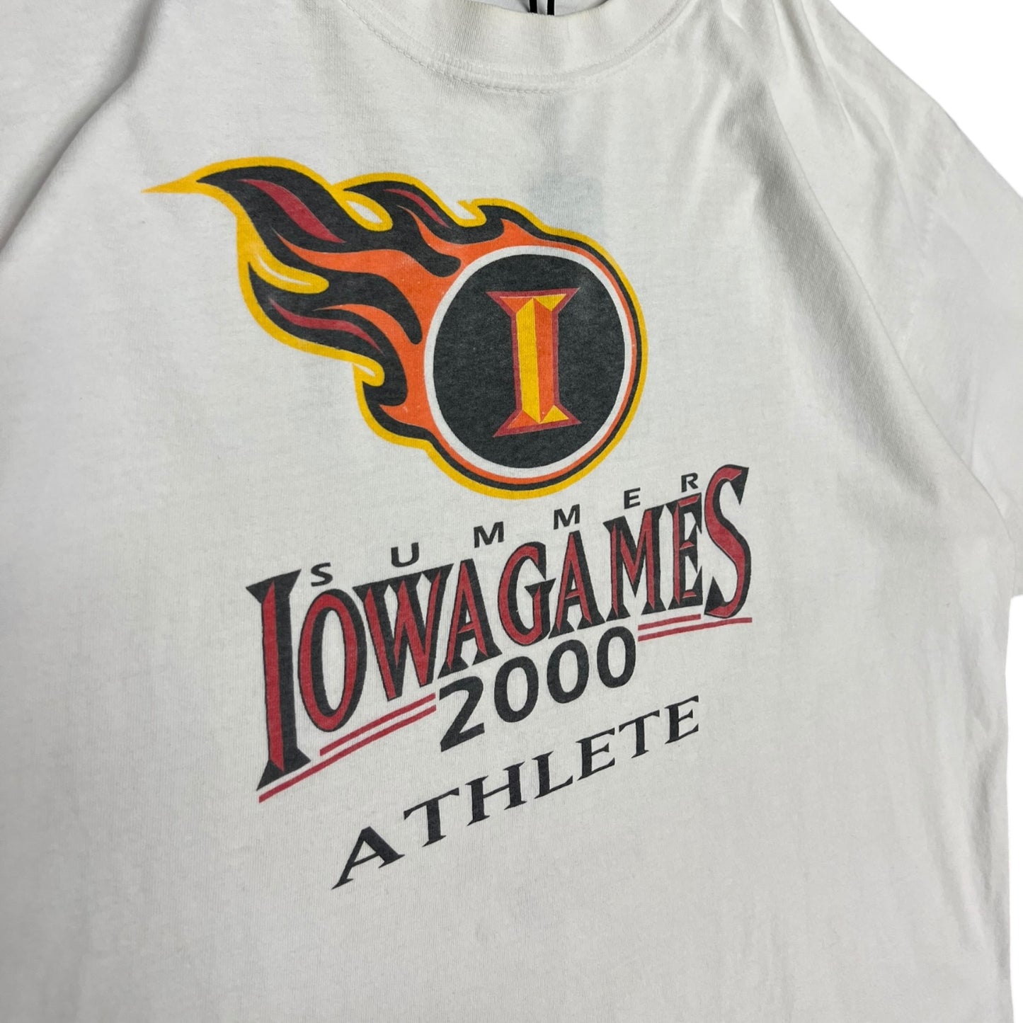 Vintage Summer Iowa Games Titans Logo Rip T Shirt