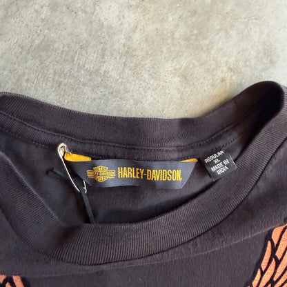 Harley Davidson Eagle With Emblem Cut and Sew Longsleeve