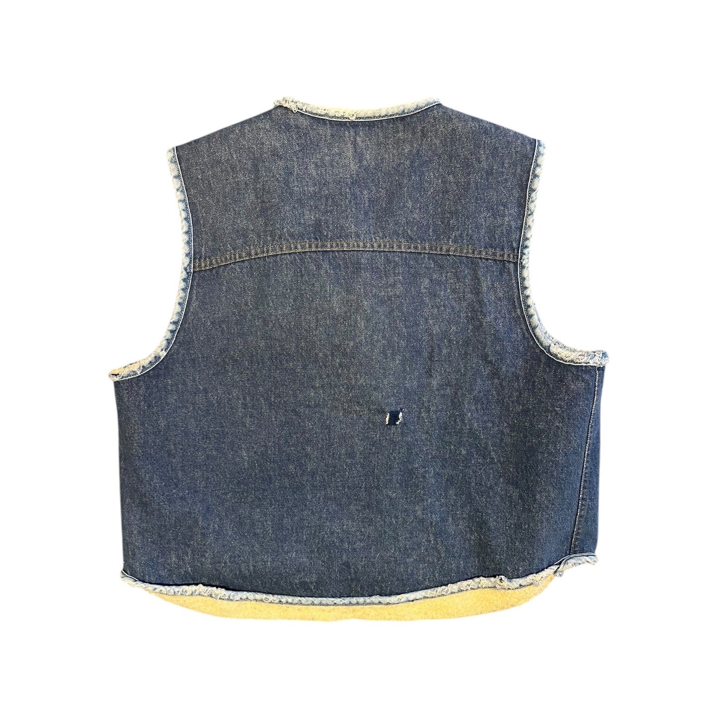 Vintage 60s Sears Robucks Sherpa Lined Demin Vest