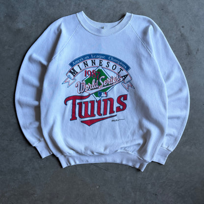 1987 MLB Minnesota Twins World Series White Sweatshirt