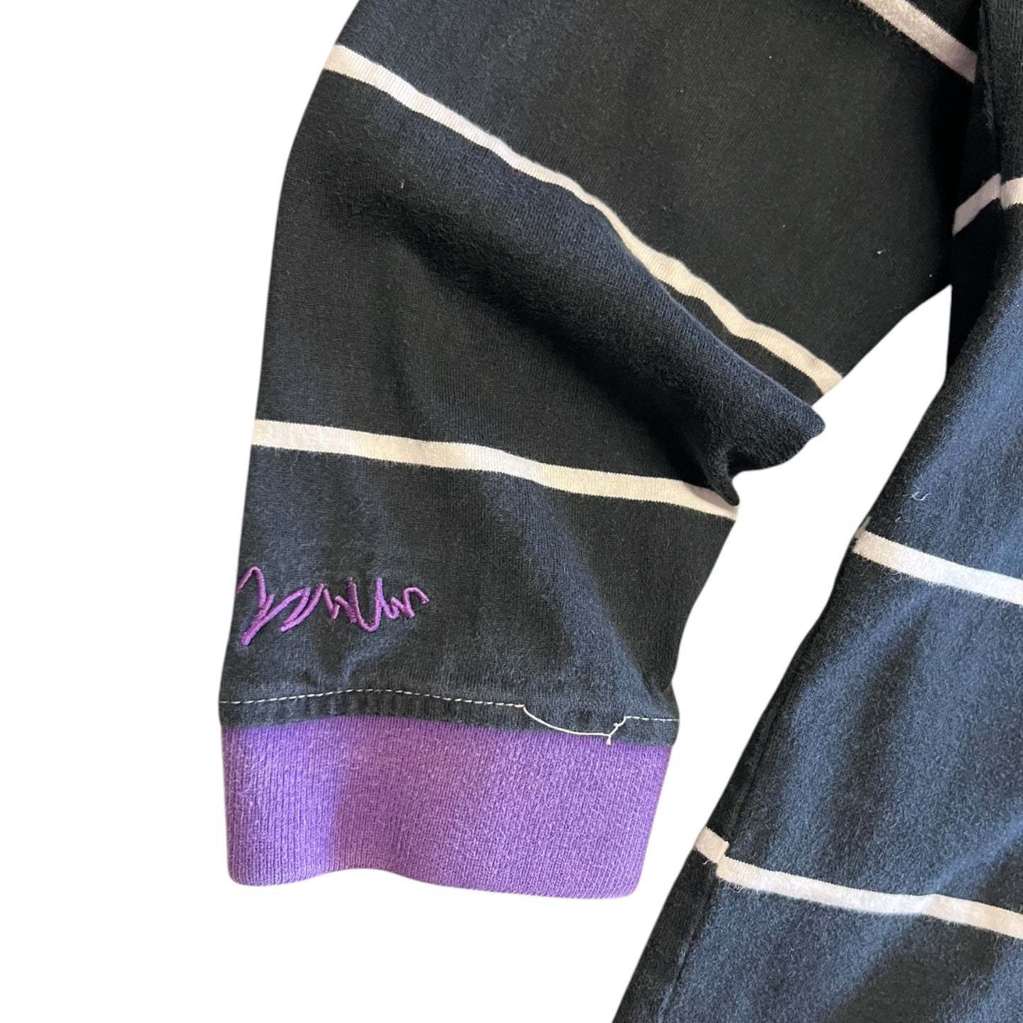 Y2K Coogi Purple & Black Striped L/S Shirt