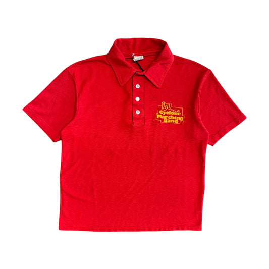 Vintage 80s Iowa State Marching Band Polo Shirt