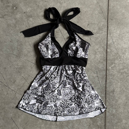 Women’s Y2K Vanity Halter Top Babydoll