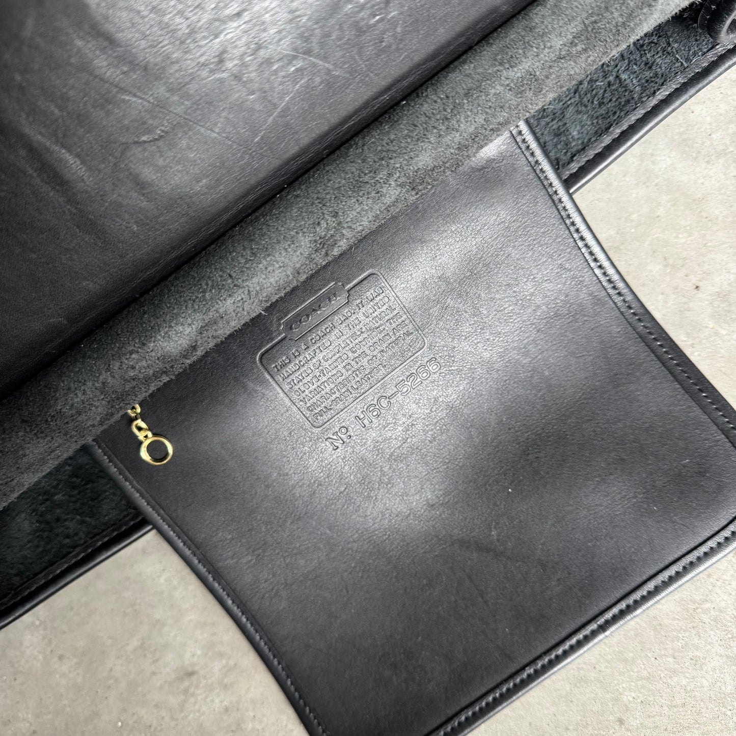 Vintage Coach Beekman Black Leather Briefcase