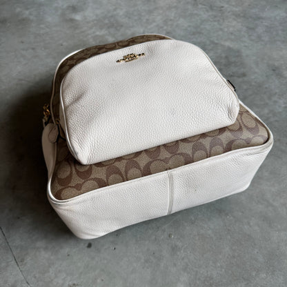 Coach Large Court Backpack Signature Canvas