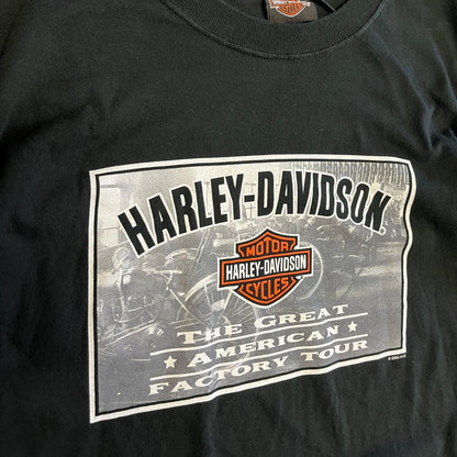 Y2K Harley Davidson The Great American Factory Tour Tee