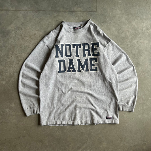 Y2K Notre Dame Spell Out L/S Tee