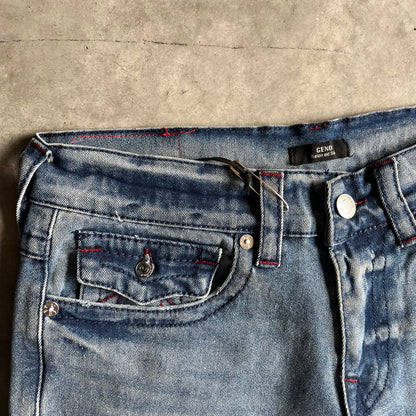 True Religion Geno Relaxed Red Thread Jeans