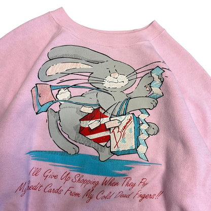 Vintage Credit Card Bunny Pink Sweatshirt