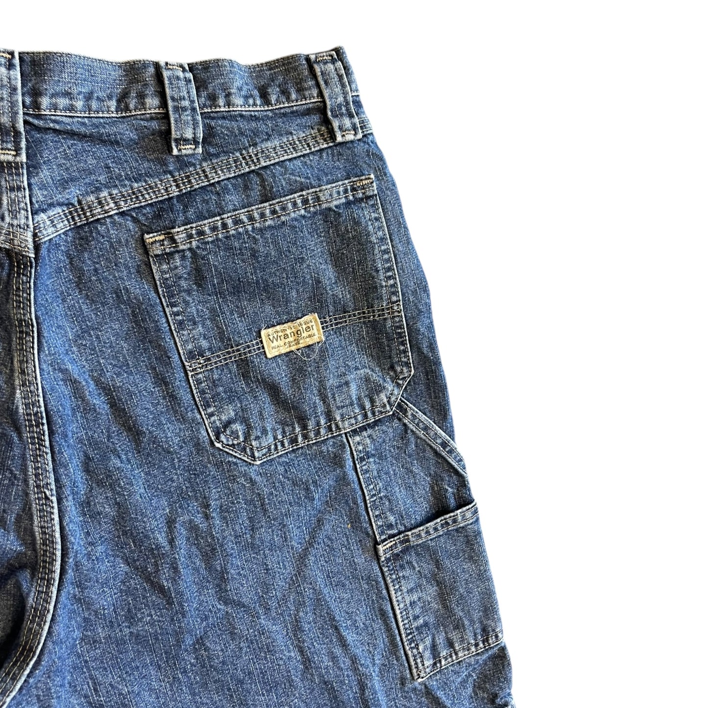 Y2K Wrangler Dark Wash Carpenter Jorts