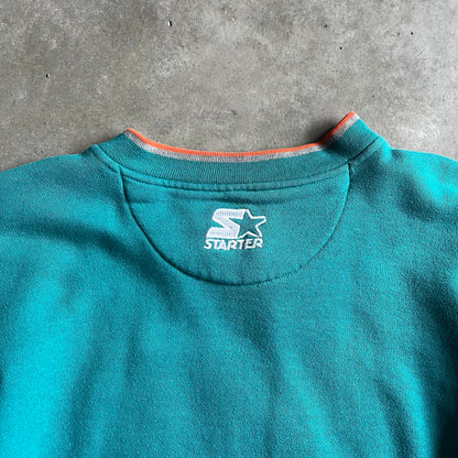Vintage Starter Miami Dolphins Big Logo Crewneck Sweatshirt