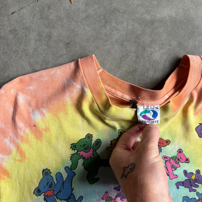 Vintage Liquid Blue Grateful Dead Dancing Bears Tie Dye T Shirt