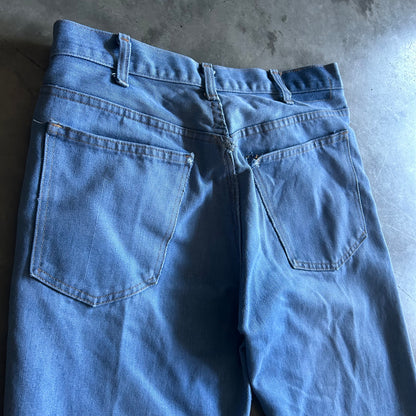Vintage Plain Pockets Slight Flare  Blue Jeans