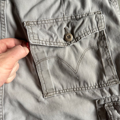 Y2K Levi’s Grey Distressed Utility Cargo Shorts