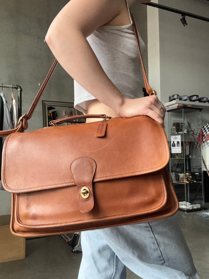80s Coach Metropolitan Brief British Tan