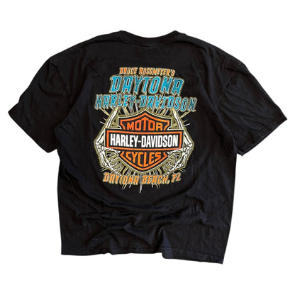 Y2K Harley Davidson Grim Reaper And Candles Tee