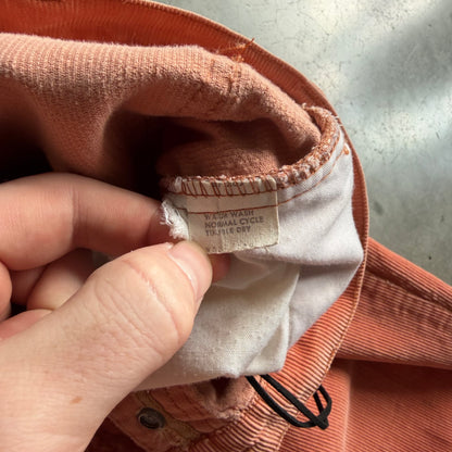 Vintage Levi’s 646 Bell Bottoms Peach Corduroy Exposed Button Fly