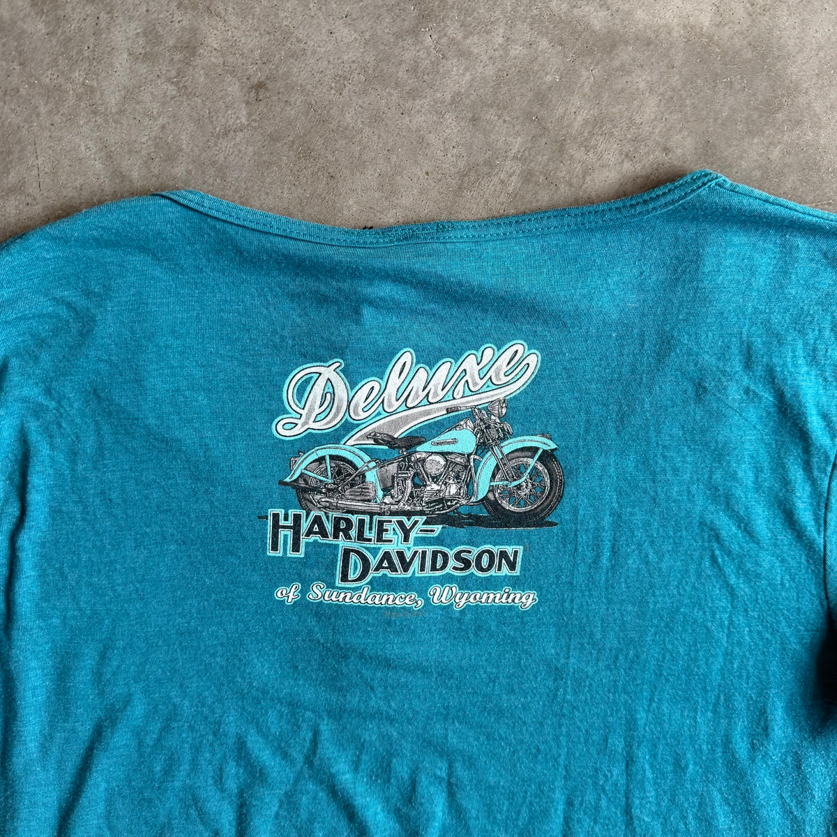 Women’s Harley Davidson Blue Bling 2/3 Sleeve Sturgis Shirt