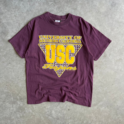 Vintage Maroon USC Trojans Spell-Out Tee