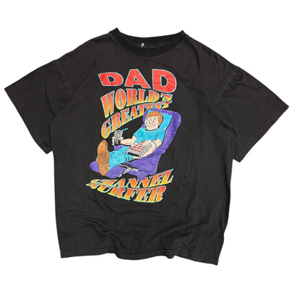 Vintage Dad Worlds Greatest Channel Surfer Tee