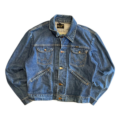 Vintage Wrangler Studded Denim Jacket with Dragon Embroidery