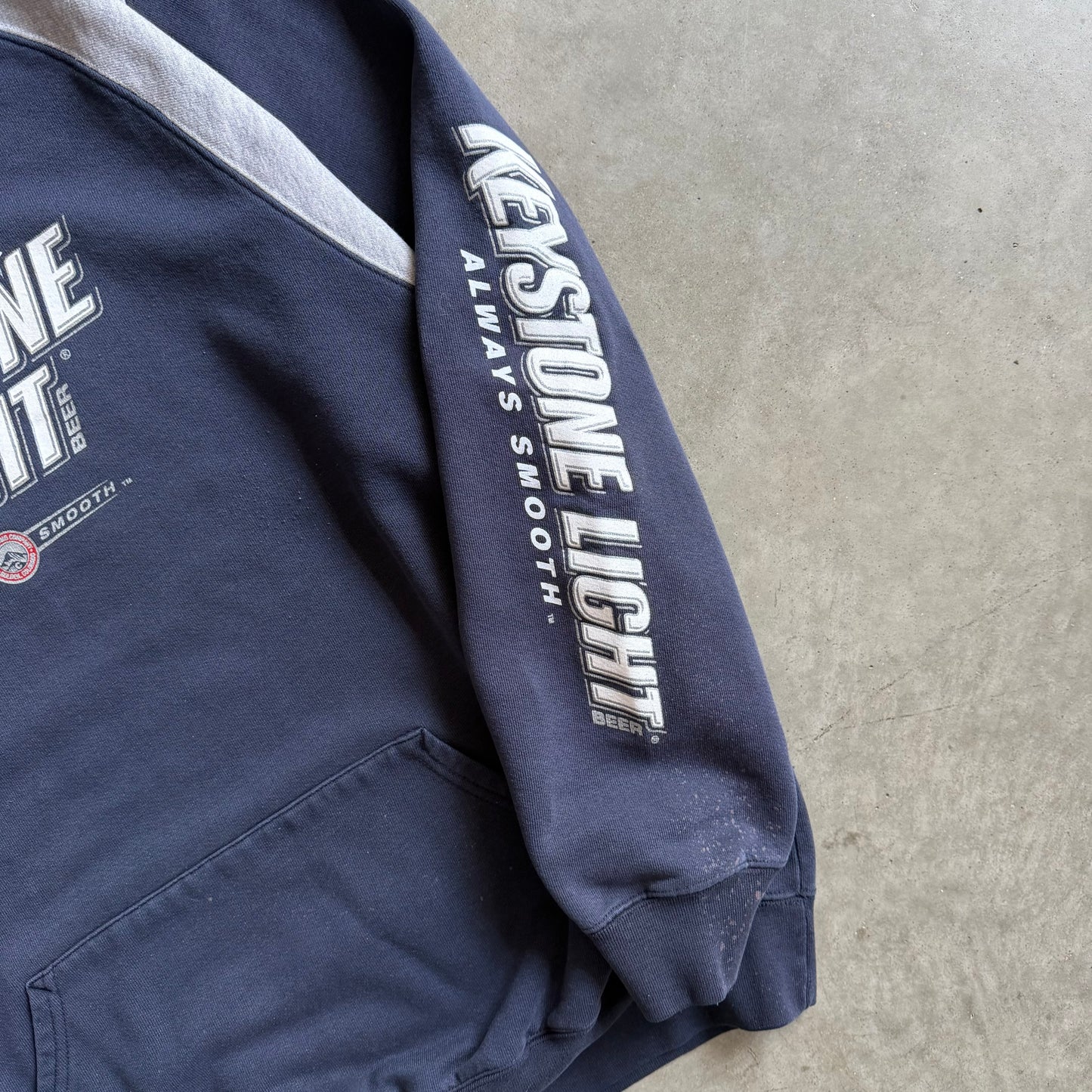 Y2K Keystone Light Beer 2 Tone Navy Sweatshirt