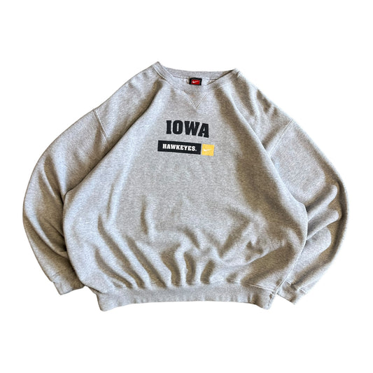 Y2K Iowa Hawkeyes Grey Nike Sweatshirt